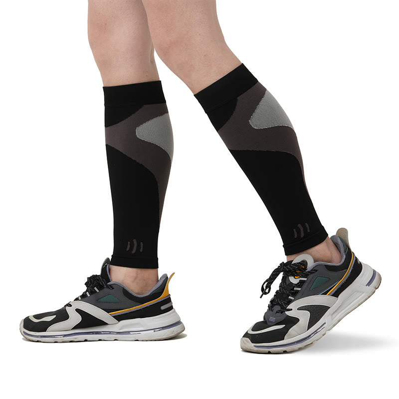 Manchons de compression pour mollets contre les varices grande taille - Noir - XL - image 1
