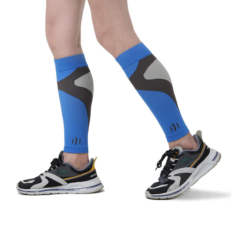 Manchons de compression pour mollets contre les varices grande taille - Bleu - XL - image 7