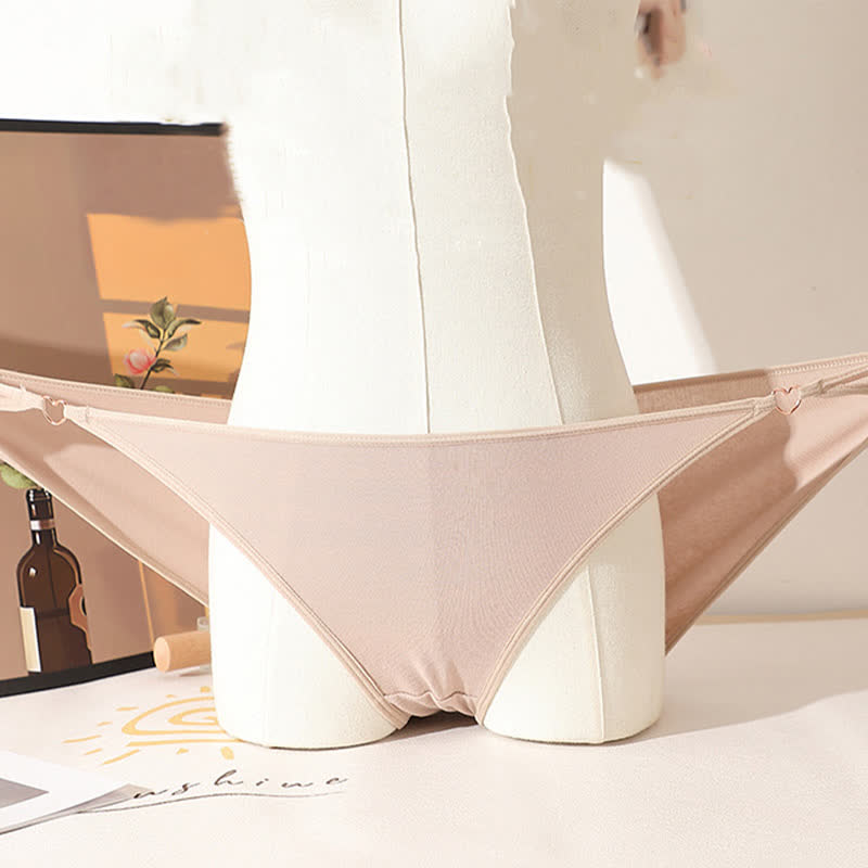 Culotte taille basse sexy en coton ajouré avec cœur (lot de 3)