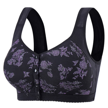 Soutien-gorge sans armatures à fermeture frontale et imprimé papillon et fleurs - image 15