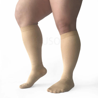 Lot de chaussettes de compression hautes et hautes au niveau des cuisses et des genoux, grande taille