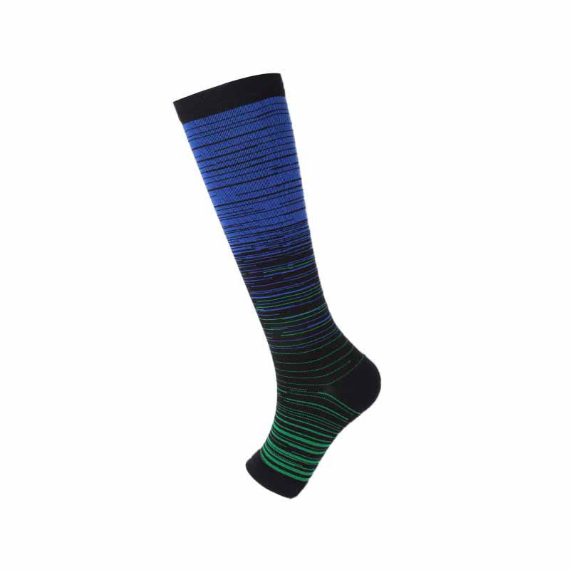 Chaussettes de compression à bout ouvert grande taille (3 paires) - Bleu - EU43-46 (US9-12) - image 7
