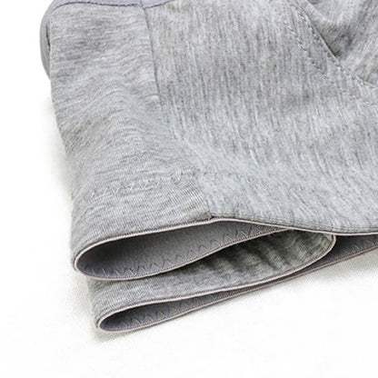 Soutien-gorge sans armatures à boutons sur le devant de couleur unie