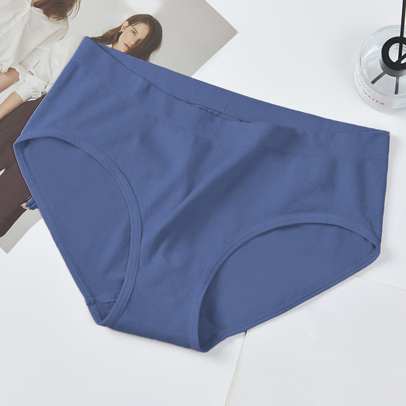 Culotte taille mi-haute élastique unie (lot de 3)