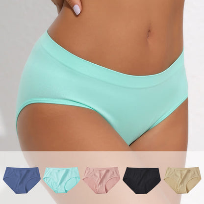 Culotte taille mi-haute élastique unie (lot de 3)