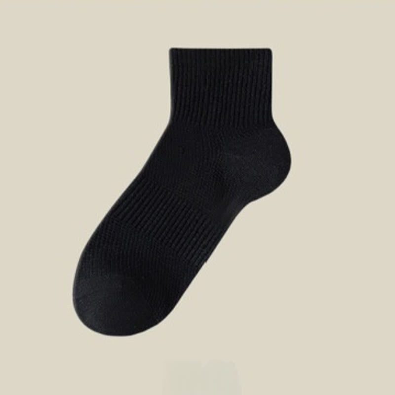 Chaussettes d'été unies (5 paires) - Noir - EU45-50 (US11-15) - image 5