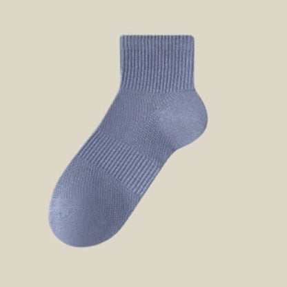 Chaussettes d'été unies (5 paires) - Bleu - EU45-50 (US11-15) - image 9