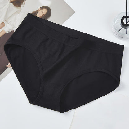 Culotte taille mi-haute élastique unie (lot de 3)