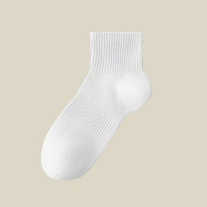 Chaussettes d'été unies (5 paires) - Blanc - EU45-50 (US11-15) - image 6