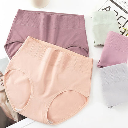 Culottes respirantes en coton jacquard taille haute grande taille (lot de 3)