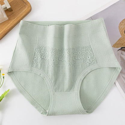 Culottes en coton jacquard respirant taille haute (lot de 3) - Vert - 6XL - image 5