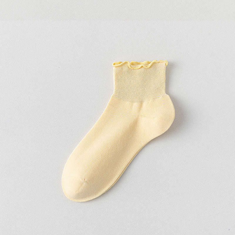 Chaussettes montantes unies Laciness (10 paires) - Jaune - EU36-40 (US3-7) - image 16