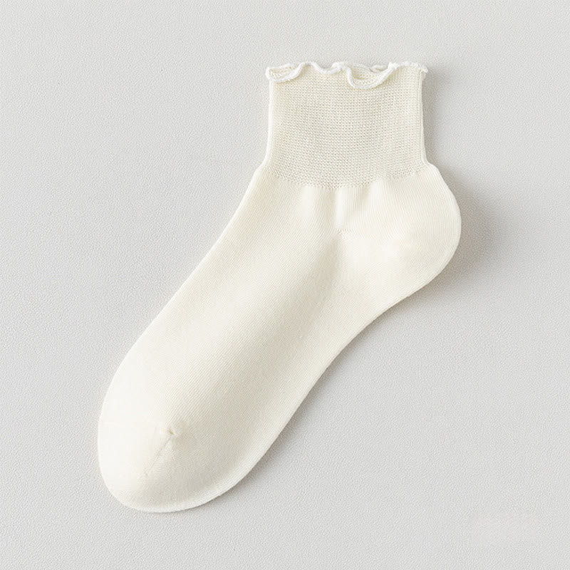 Chaussettes montantes unies Laciness (10 paires) - Beige - EU36-40 (US3-7) - image 11