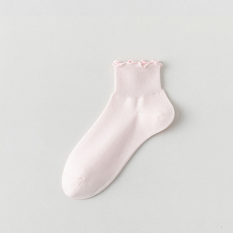 Chaussettes montantes unies Laciness (10 paires) - Rose clair - EU36-40 (US3-7) - image 13