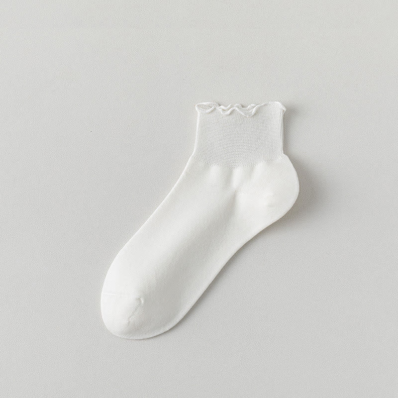 Chaussettes montantes unies Laciness (10 paires) - Blanc - EU36-40 (US3-7) - image 10