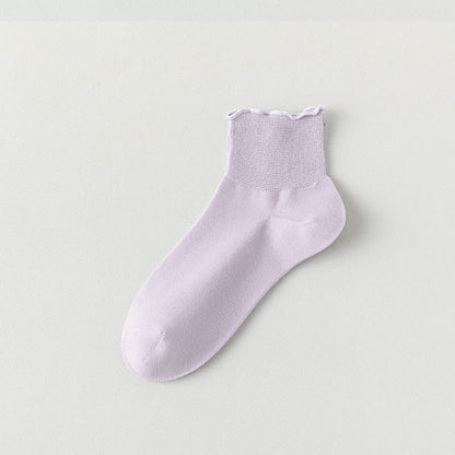 Chaussettes montantes unies Laciness (10 paires) - Violet - EU36-40 (US3-7) - image 15