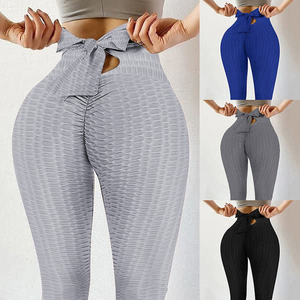 Legging de sport push-up fessier à nœud papillon - image 1