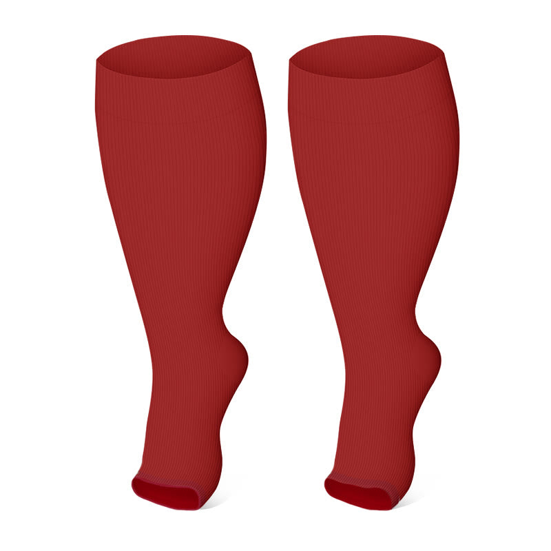 Chaussettes de compression à pois grande taille à bout ouvert (3 paires) - image 8