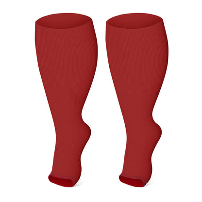 Chaussettes de compression à pois grande taille à bout ouvert (3 paires) - image 8