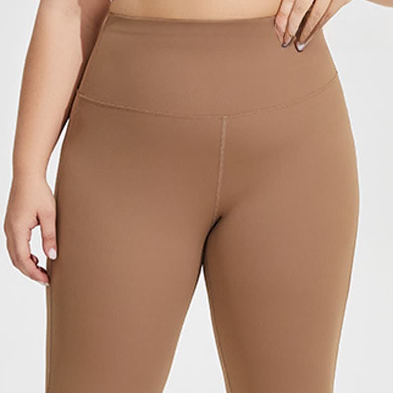 Pantalon de yoga évasé extensible de couleur unie - image 3