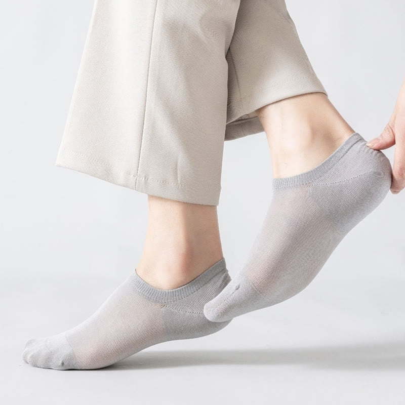 Chaussettes invisibles en coton doux et résille (5 paires) - image 1