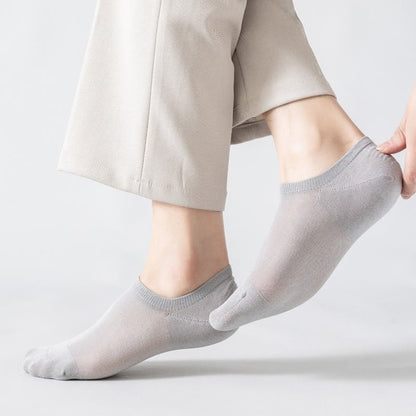 Chaussettes invisibles en coton doux et résille (5 paires) - image 1