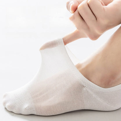 Chaussettes invisibles en coton doux et maille grande taille (5 paires)