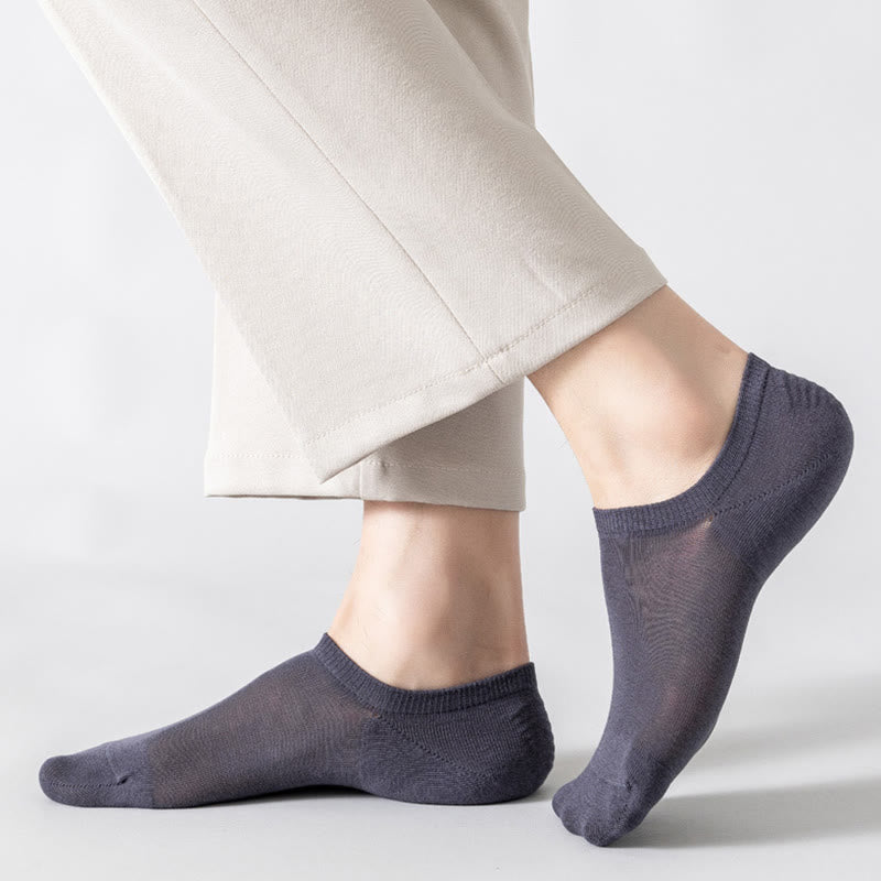 Chaussettes invisibles en coton doux et maille grande taille (5 paires)