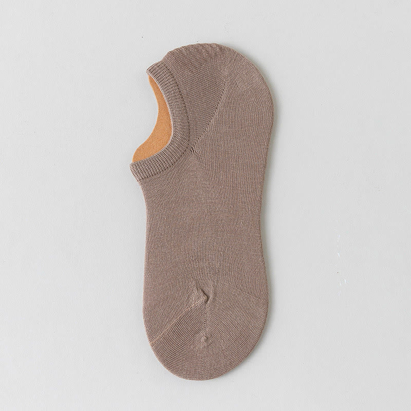Chaussettes invisibles en coton doux et résille (5 paires) - Kaki - EU39-45 (US6-11) - image 16