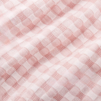 Soutien-gorge sans armatures à carreaux en coton grande taille avec fermeture sur le devant