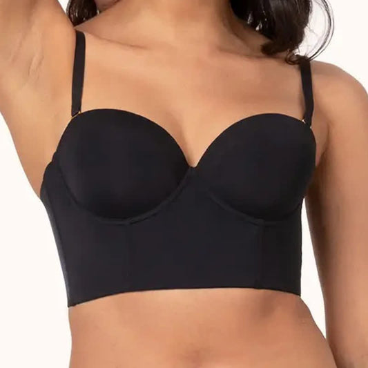 Soutien-gorge à armatures convertible sans bretelles et dos nu - Noir - 46 - D - image 0