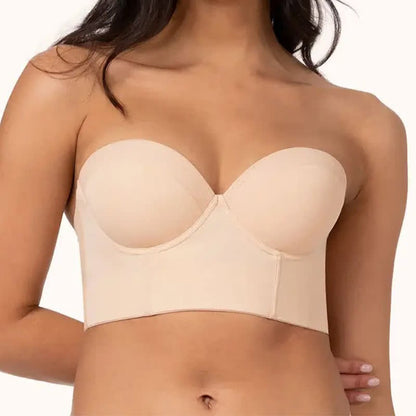 Soutien-gorge à armatures convertible sans bretelles et dos nu - Nu - 46 - D - image 2