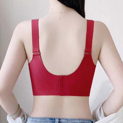 Soutien-gorge d'allaitement sans armatures de couleur unie à bonnets pleins
