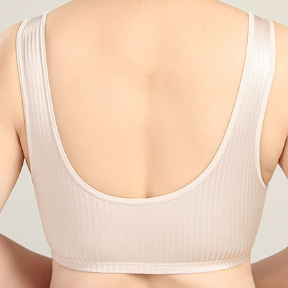 Soutien-gorge sans armatures confortable à fermeture avant lisse