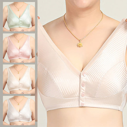 Soutien-gorge sans armatures confortable à fermeture avant lisse