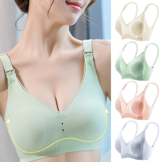 Soutien-gorge d'allaitement fin sans armatures de couleur unie