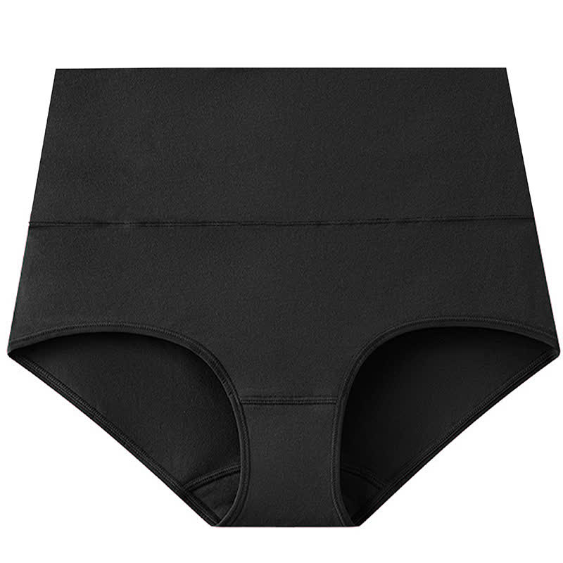 Culotte taille haute basique de couleur unie (lot de 3) - Noir - 5XL - image 13