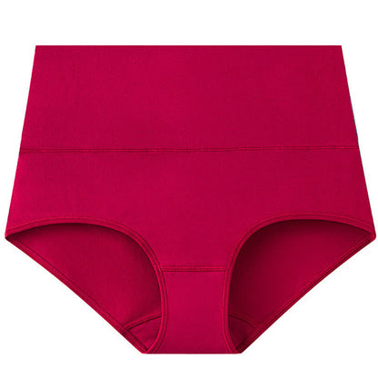 Culotte taille haute basique de couleur unie (lot de 3) - Rouge - 5XL - image 2