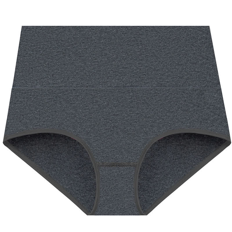 Culotte taille haute basique de couleur unie (lot de 3) - Gris foncé - 5XL - image 11