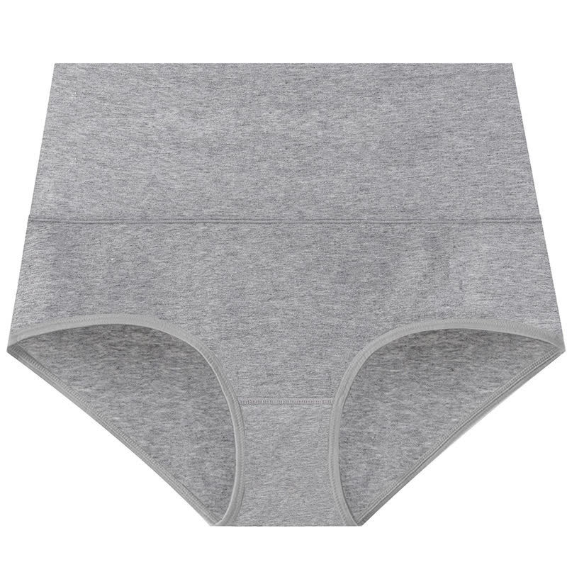 Culotte taille haute basique de couleur unie (lot de 3) - Gris clair - 5XL - image 10