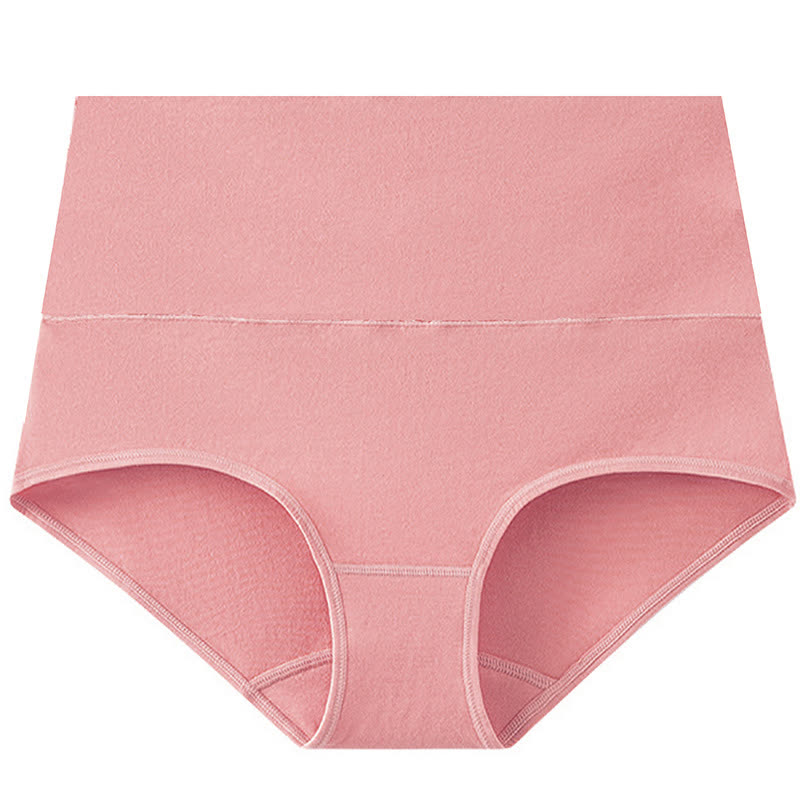 Culotte taille haute basique de couleur unie (lot de 3) - Rose foncé - 5XL - image 5