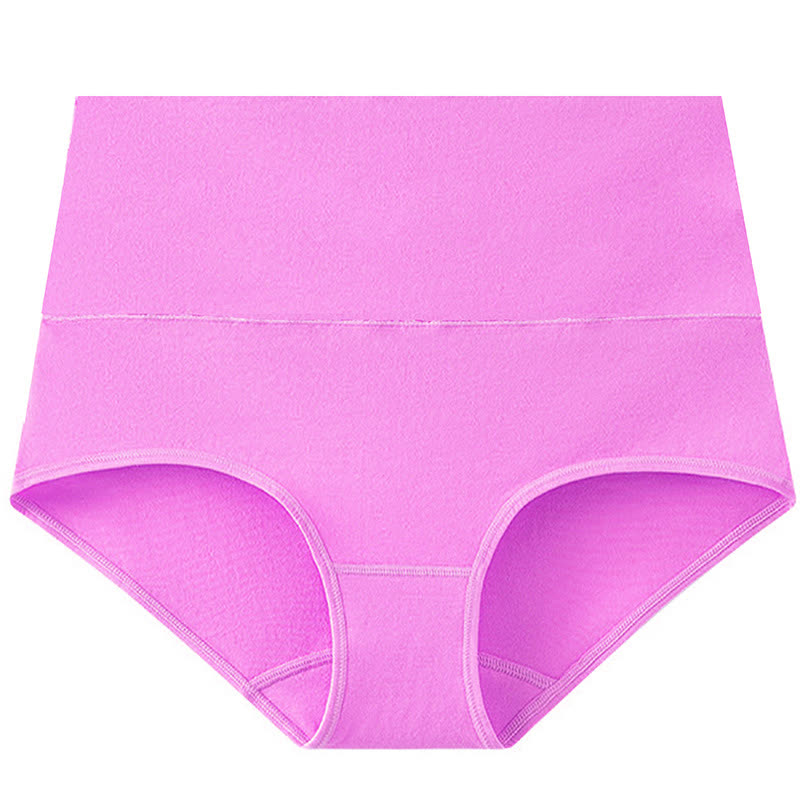 Culotte taille haute basique de couleur unie (lot de 3) - Violet - 5XL - image 3