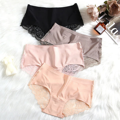 Culotte sexy taille mi-haute en dentelle glacée (lot de 3)