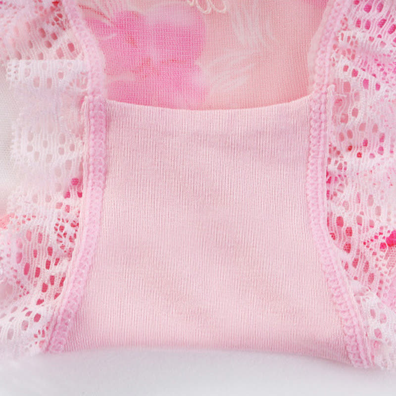 Culotte sexy en dentelle brodée grande taille (lot de 3)