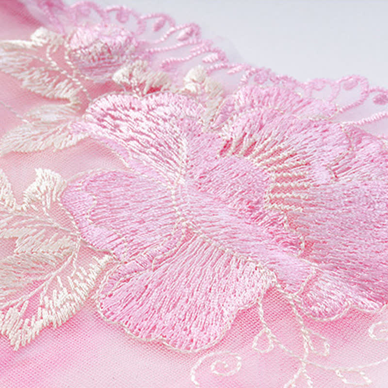 Culotte sexy en dentelle brodée grande taille (lot de 3)