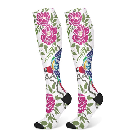 Chaussettes de compression motif perroquet fleuri (3 paires) - Fleur (1 paire) - S/M - image 7