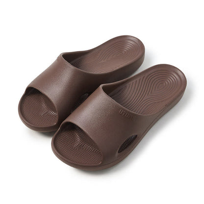 Glissières de salle de bain antidérapantes en EVA avec support de voûte plantaire de couleur unie - Café - EU44-45 (US10-11) - image 5