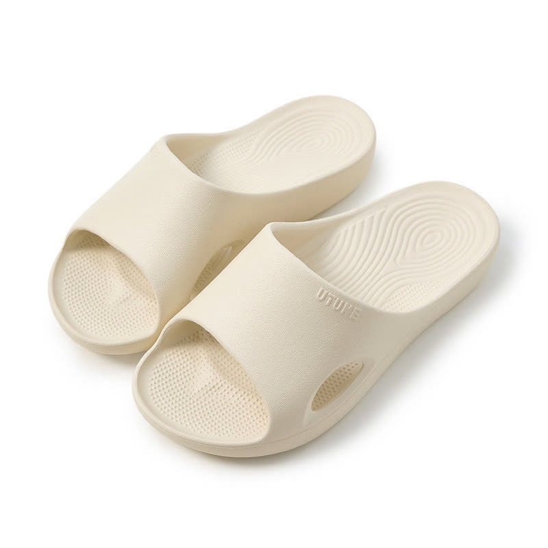 Glissières de salle de bain antidérapantes en EVA avec support de voûte plantaire de couleur unie - Blanc - EU39-40 (US6-7) - image 8