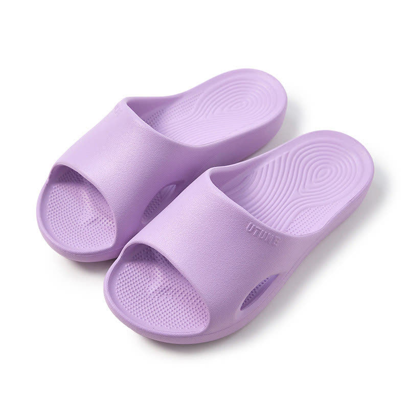 Glissières de salle de bain antidérapantes en EVA avec support de voûte plantaire de couleur unie - Violet - EU39-40 (US6-7) - image 5