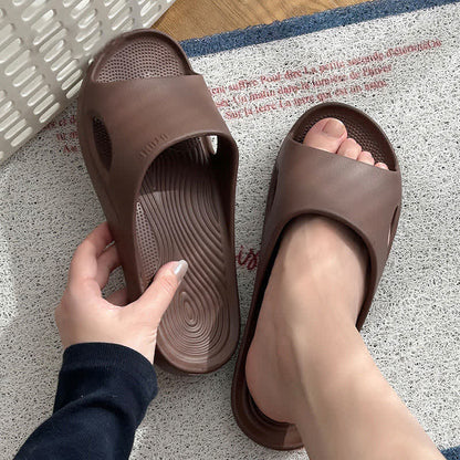 Glissières de salle de bain antidérapantes en EVA avec support de voûte plantaire de couleur unie - image 4